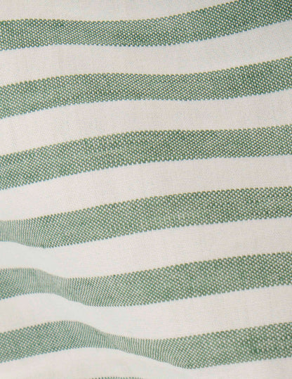 Striped green cotton and linen Louis pajama