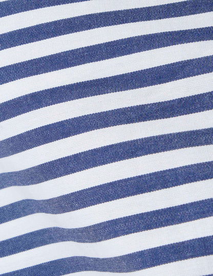 Striped navy poplin Louis pajama 