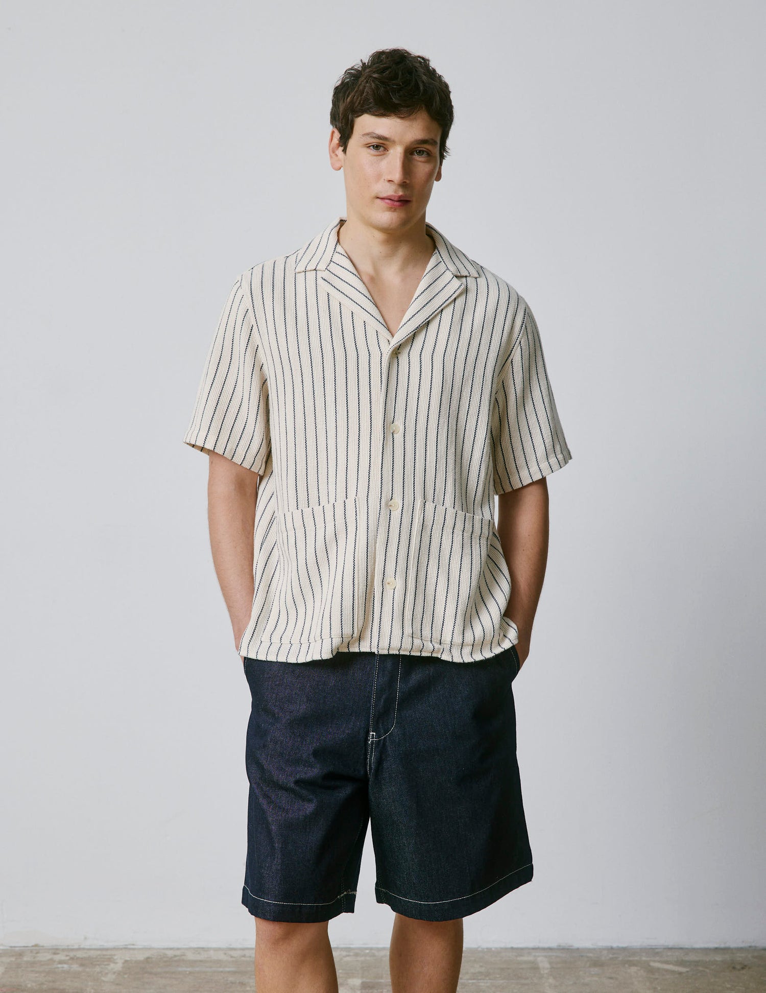 Luz ecru shirt - Openwork - Pyjamas Collar#2