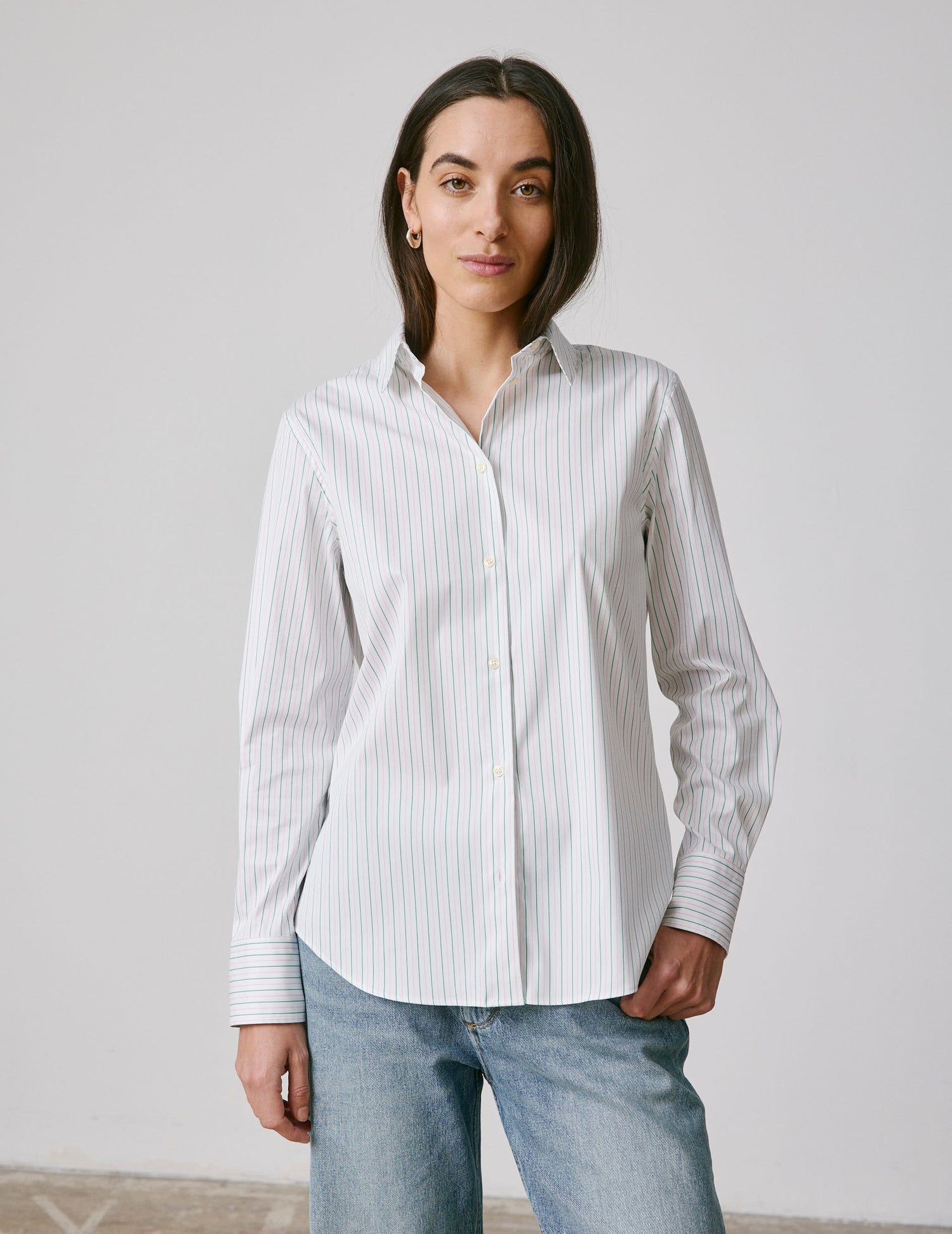 Marion green shirt - Twill - Shirt Collar#4