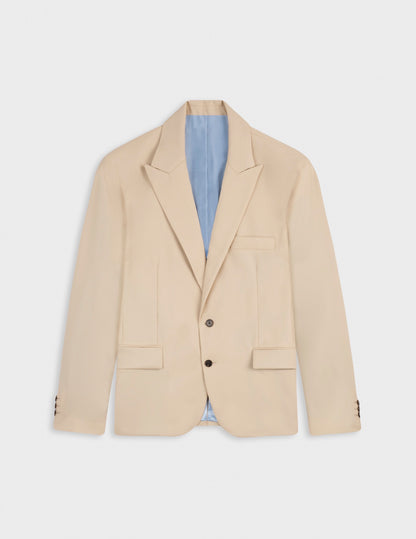 Marlon suit jacket in beige virgin wool