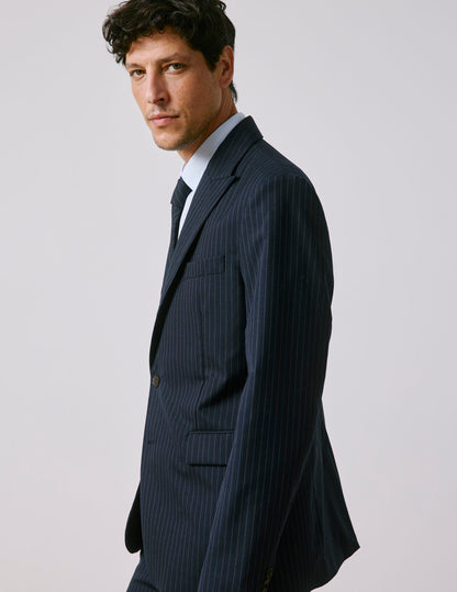 Marlon navy virgin wool suit jacket