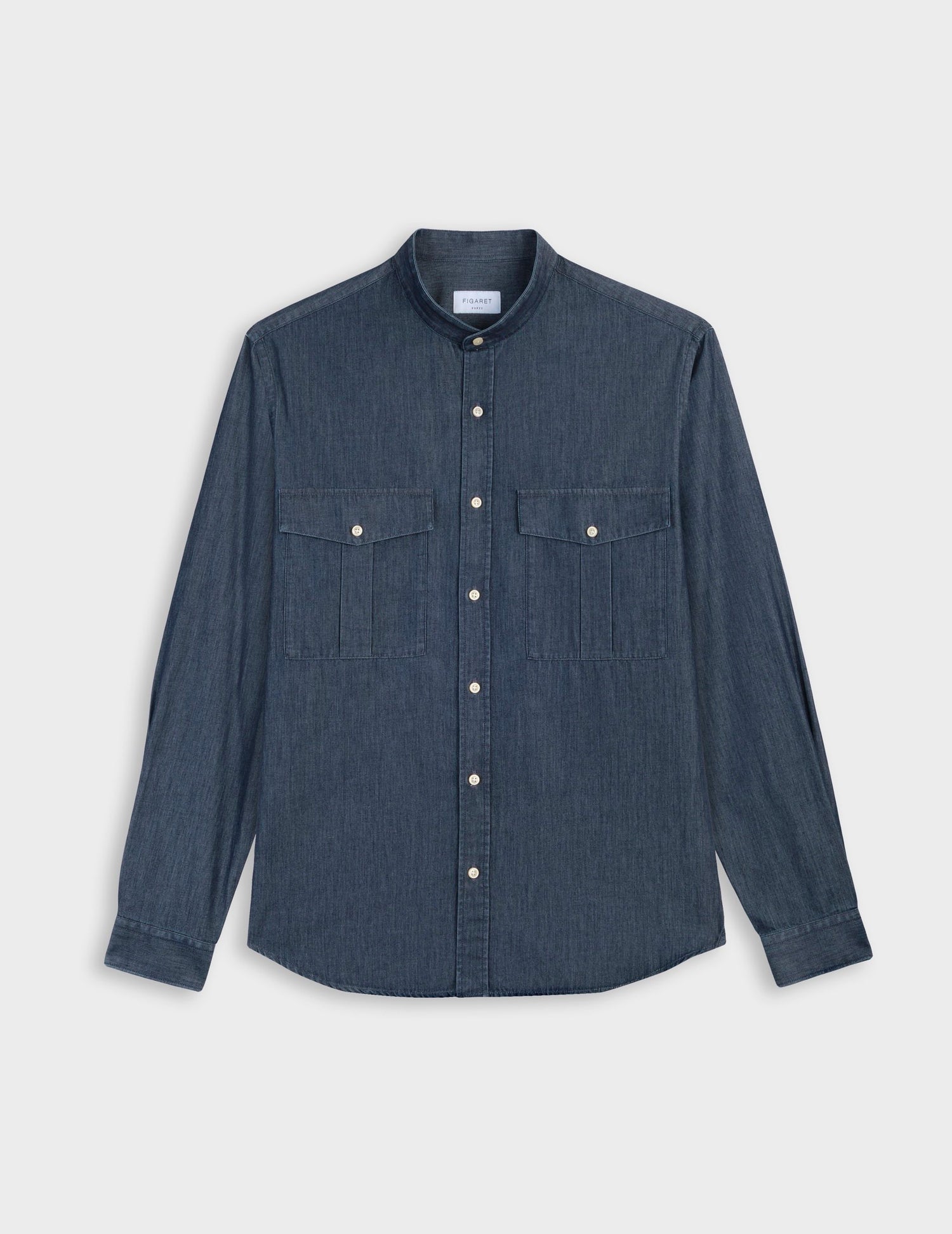 Mathias navy shirt  - Denim - Officier Collar#4