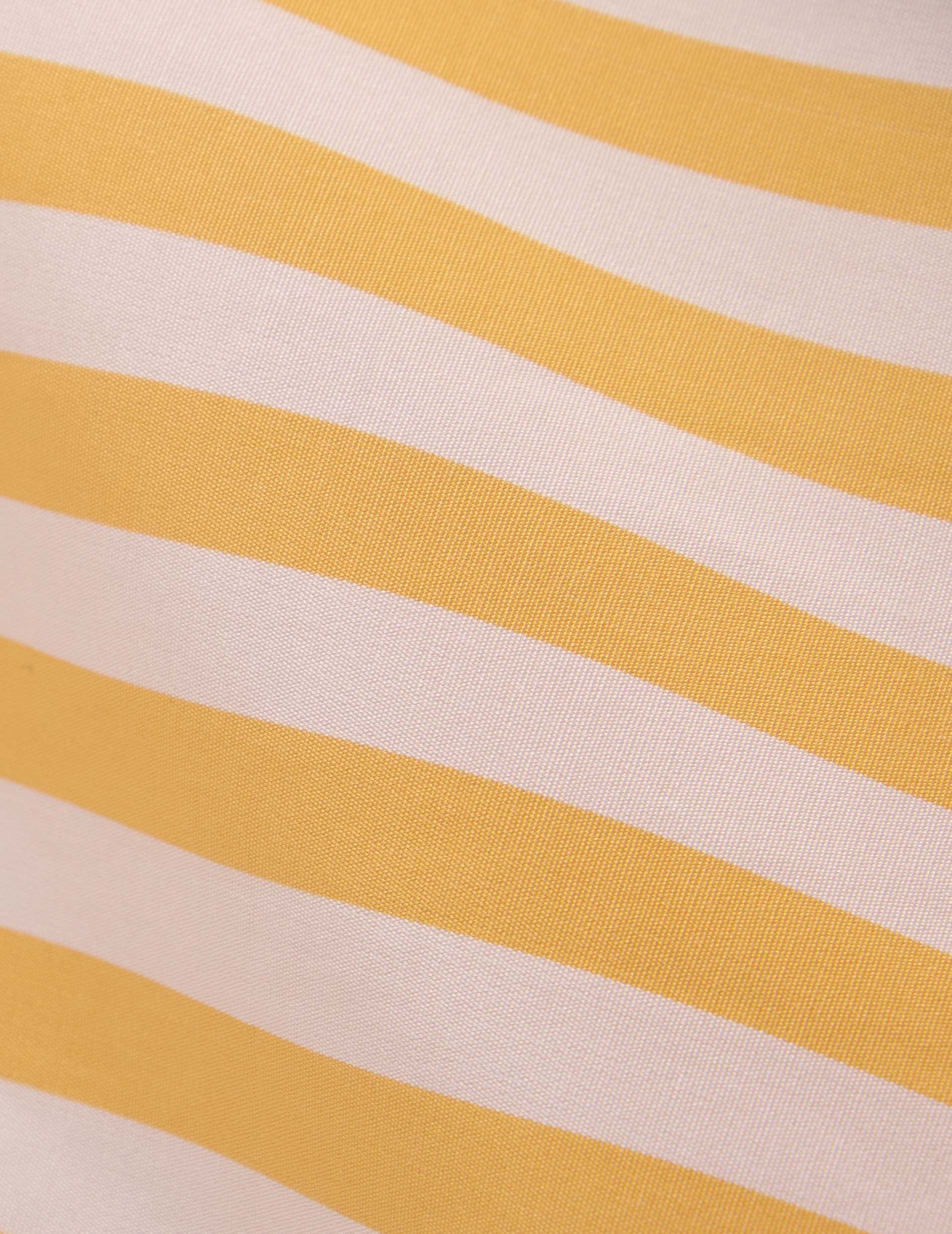 Mathilde Oversize striped yellow shirt - Poplin - Shirt Collar