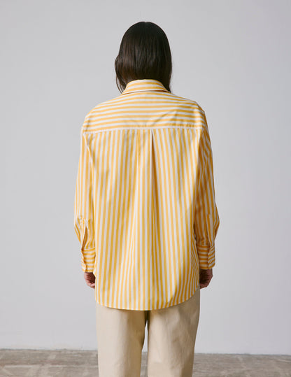 Mathilde Oversize striped yellow shirt