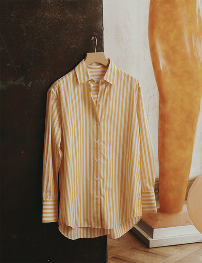 Mathilde Oversize striped yellow shirt