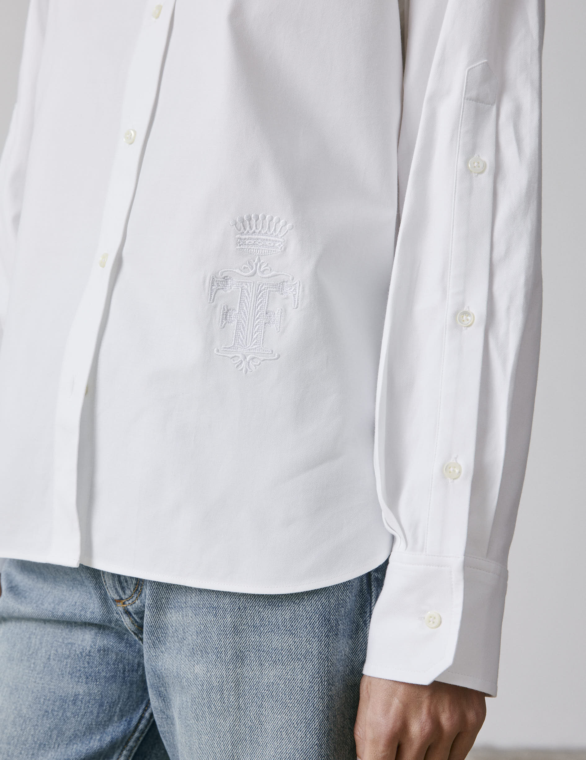 Chemise Meryl blanche - Twill - Col Chemise