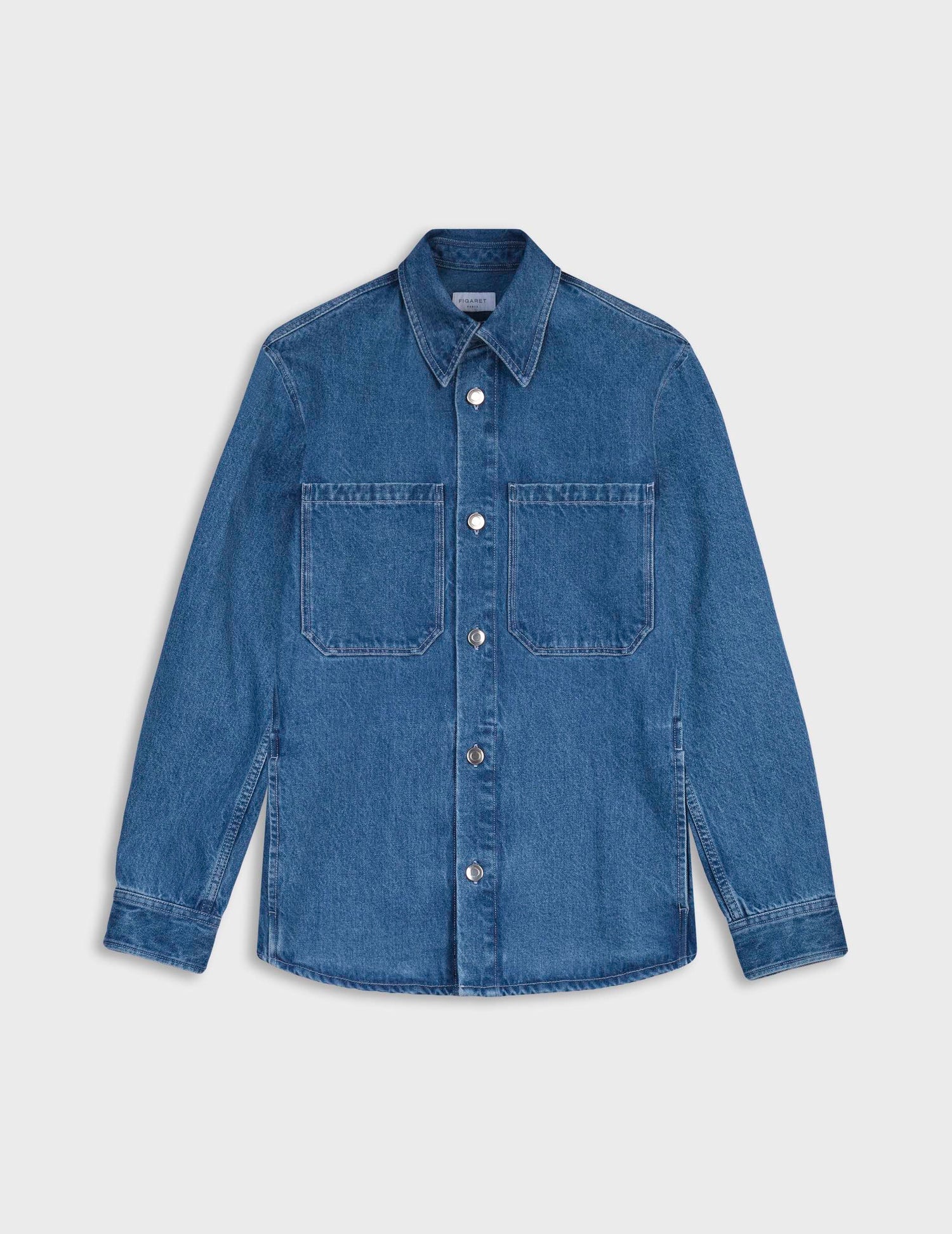 Milan Light denim overshirt - Chemise Collar#4