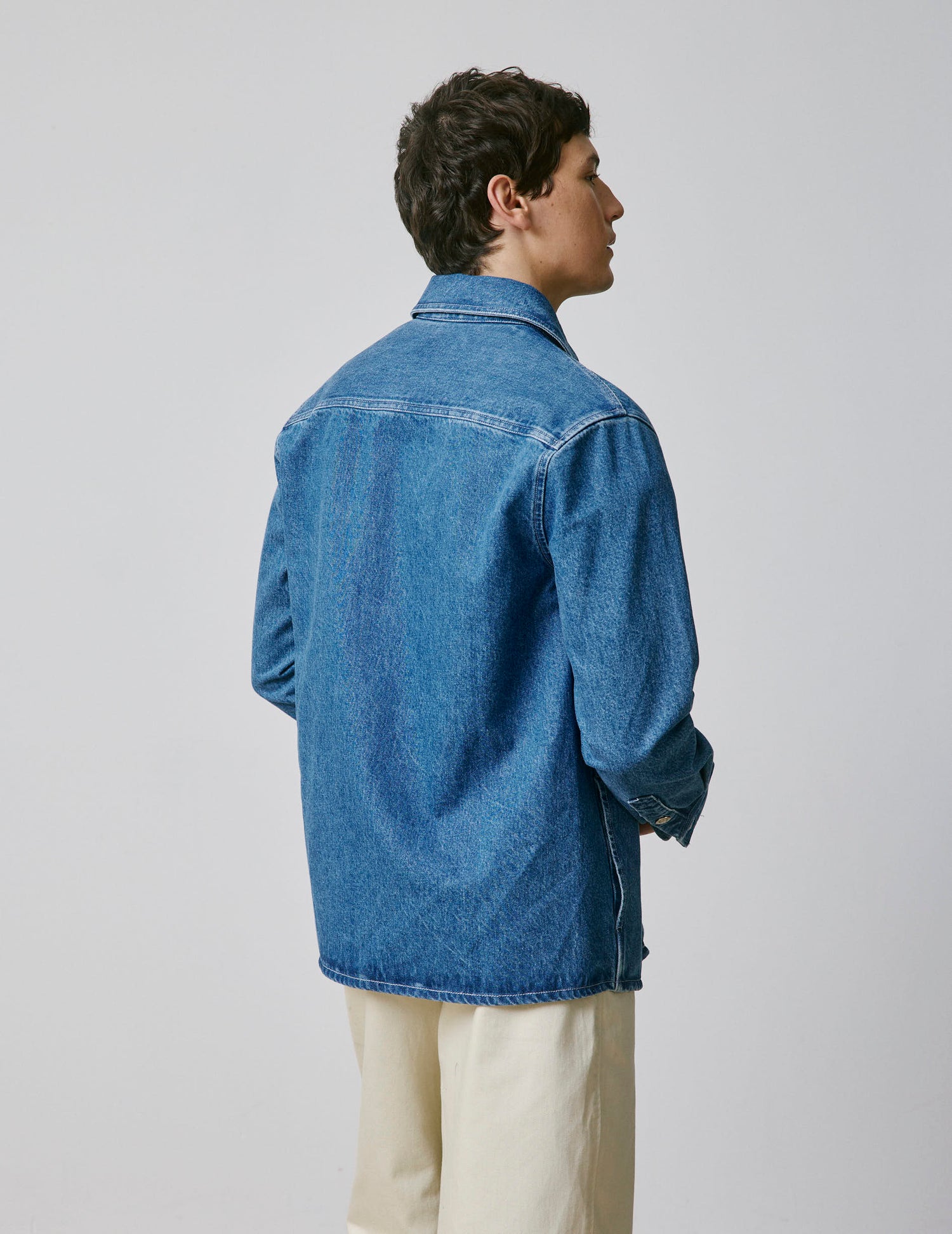 Milan Light denim overshirt - Chemise Collar#2