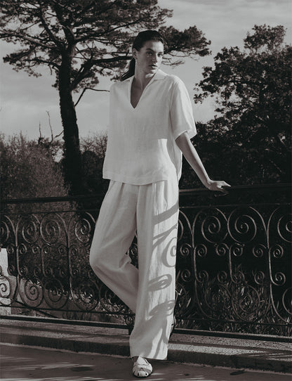 White linen Nadia blouse 