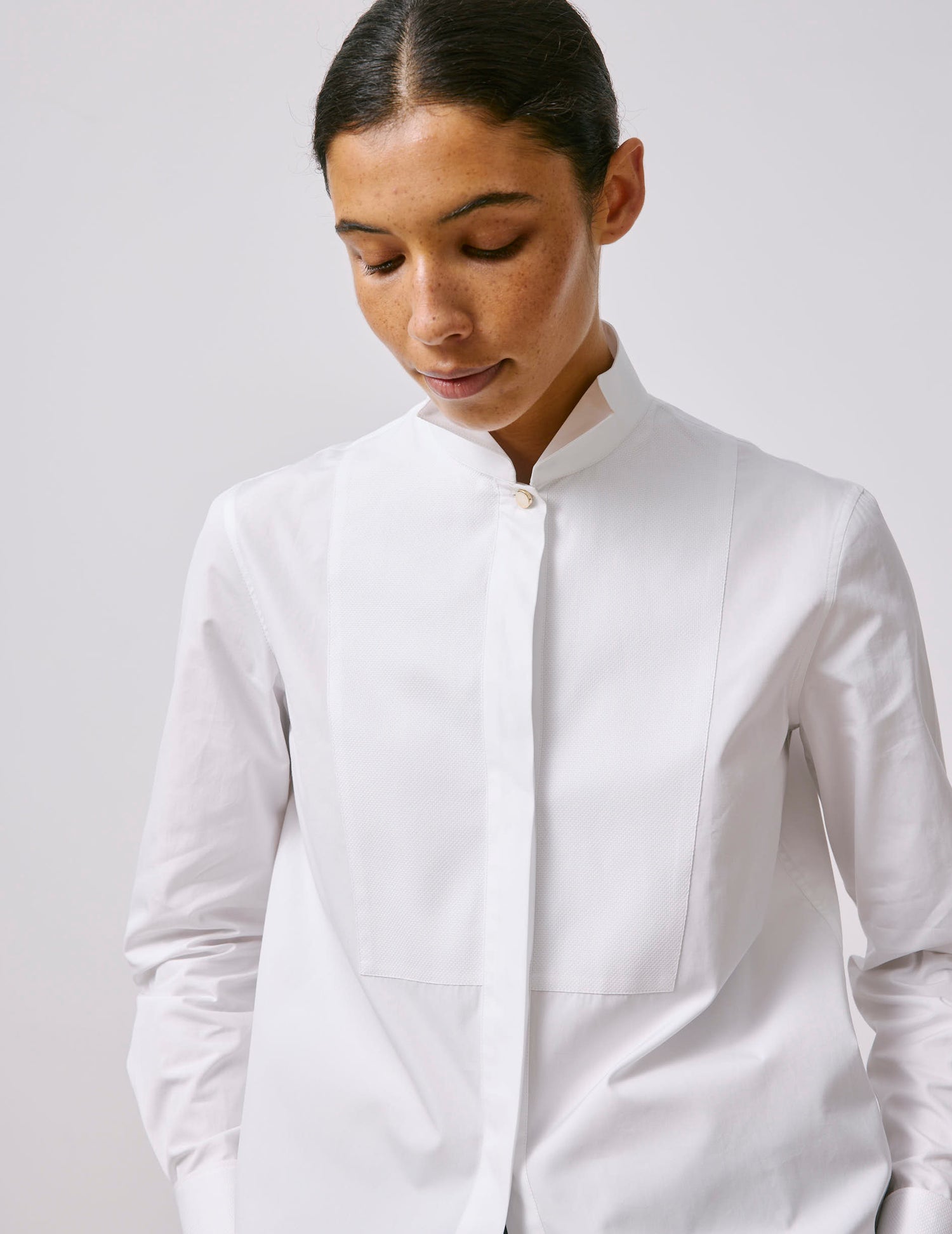 Nadine White shirt  - Poplin - Wing Collar - French Cuffs