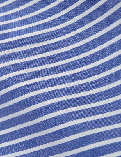 Naéline Blue hidden button placket shirt