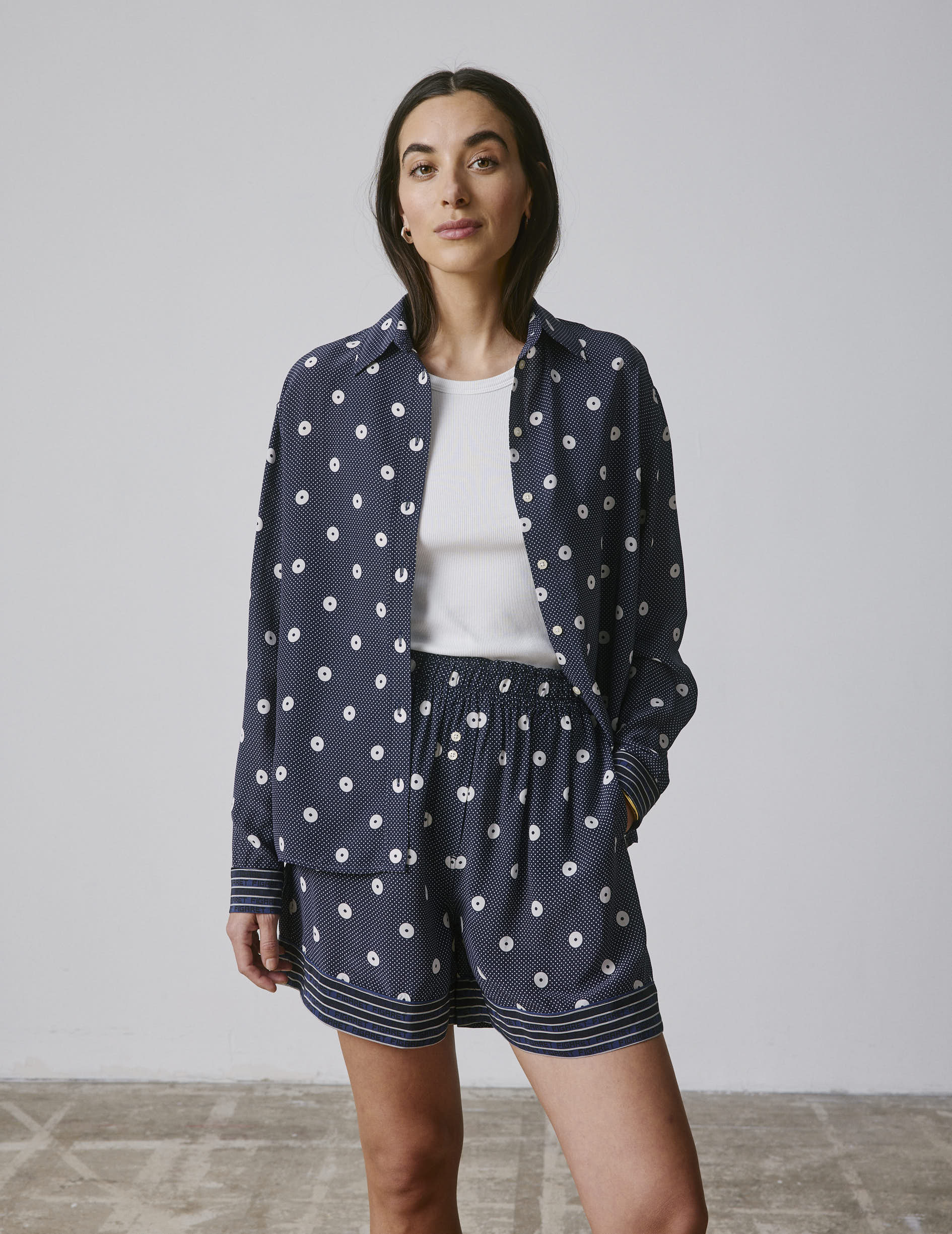 Printed navy Nambre shirt
