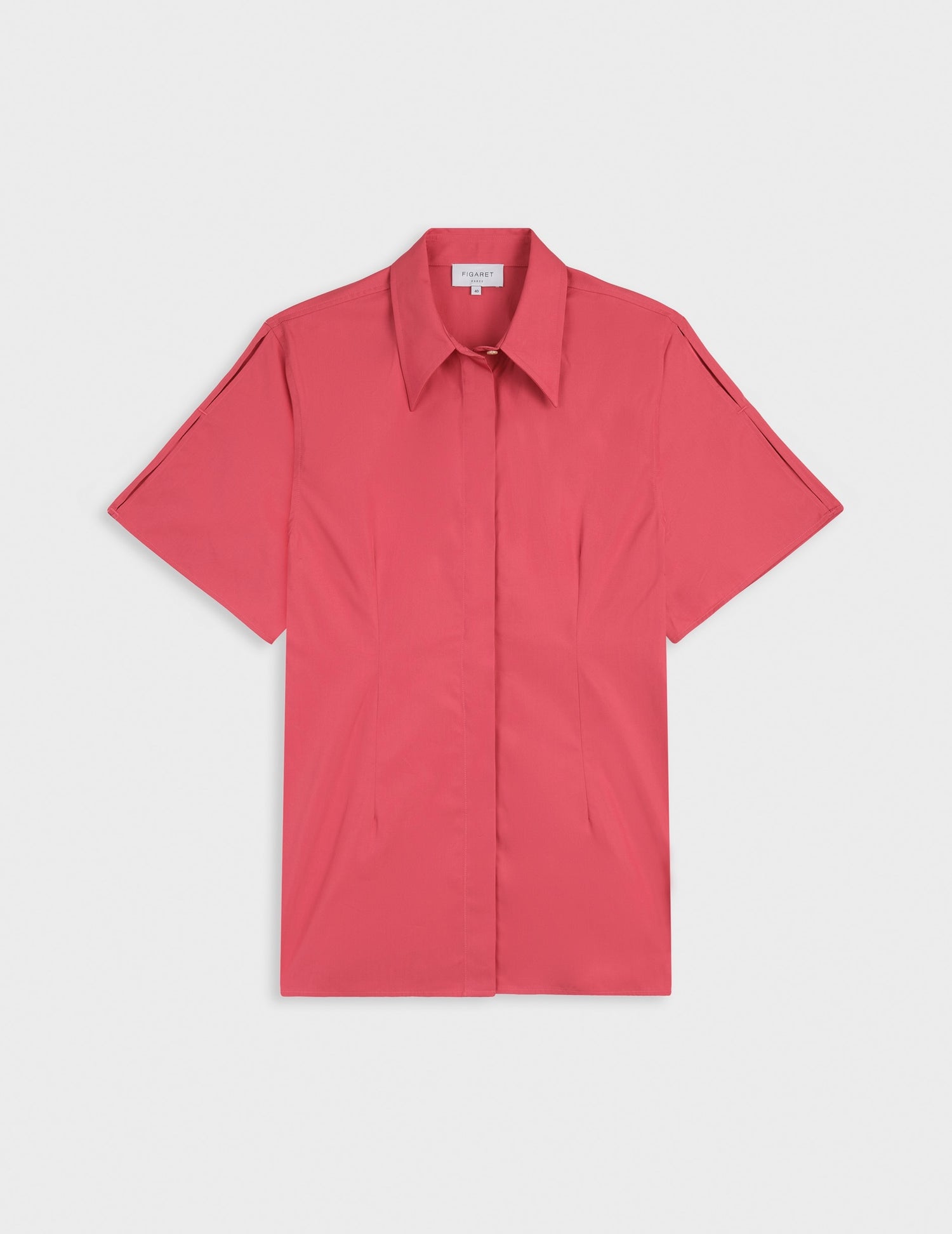 Coral Nathalie shirt - Poplin - Long Collar#5