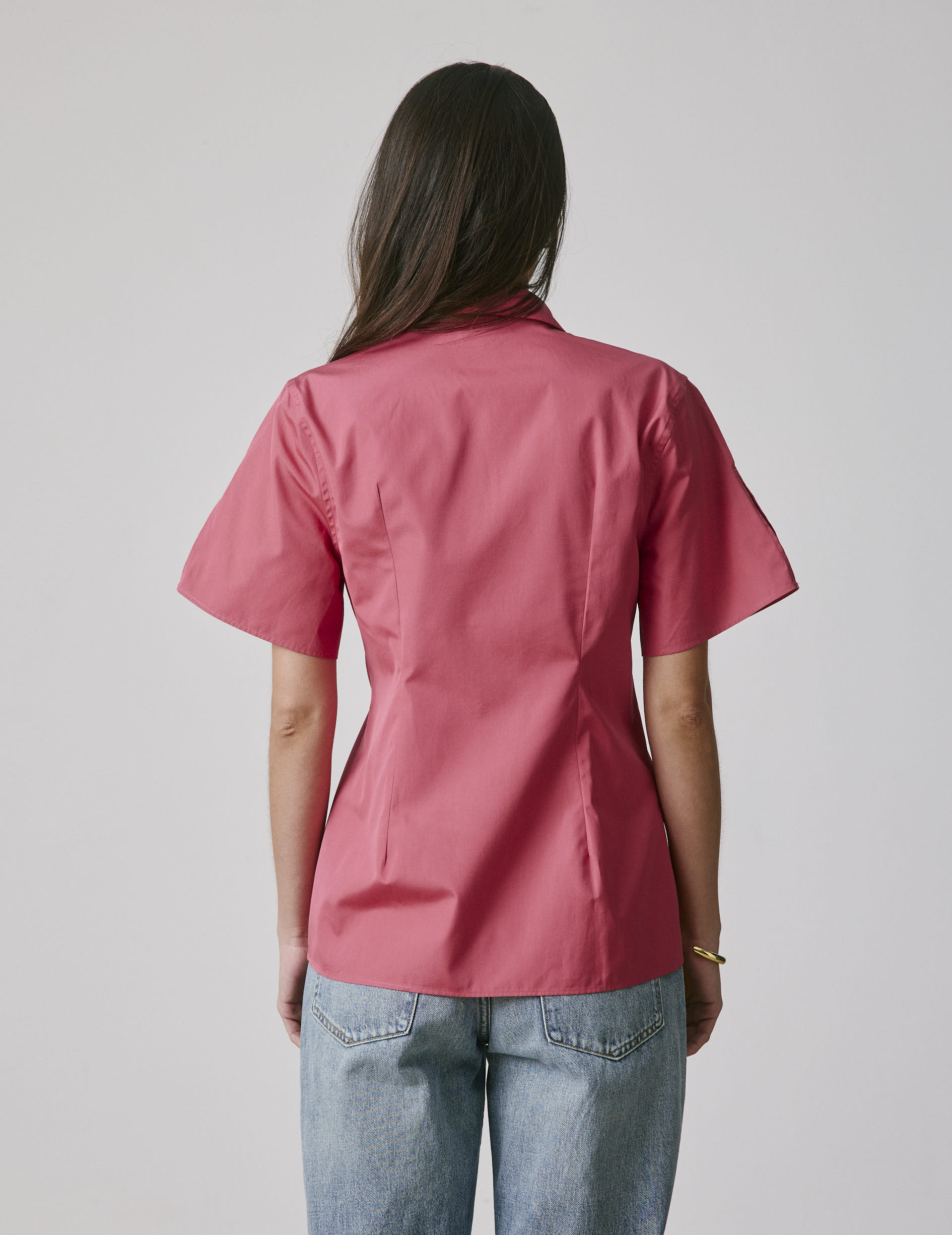 Coral Nathalie shirt - Poplin - Long Collar
