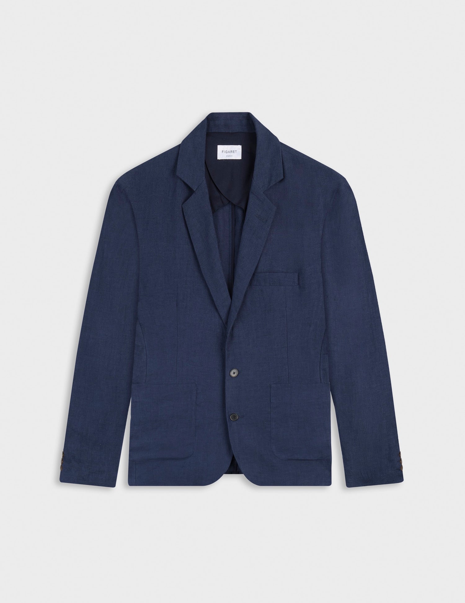 Nathis navy linen blazer jacket