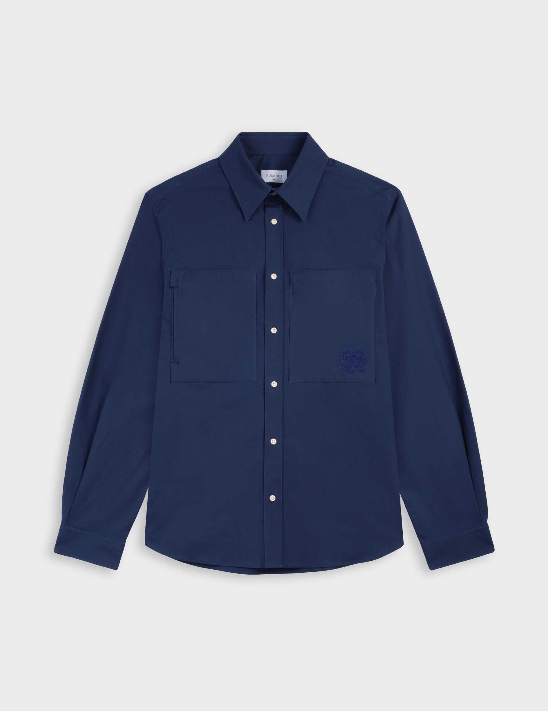 Néandro blue shirt - Ripstop - French Collar