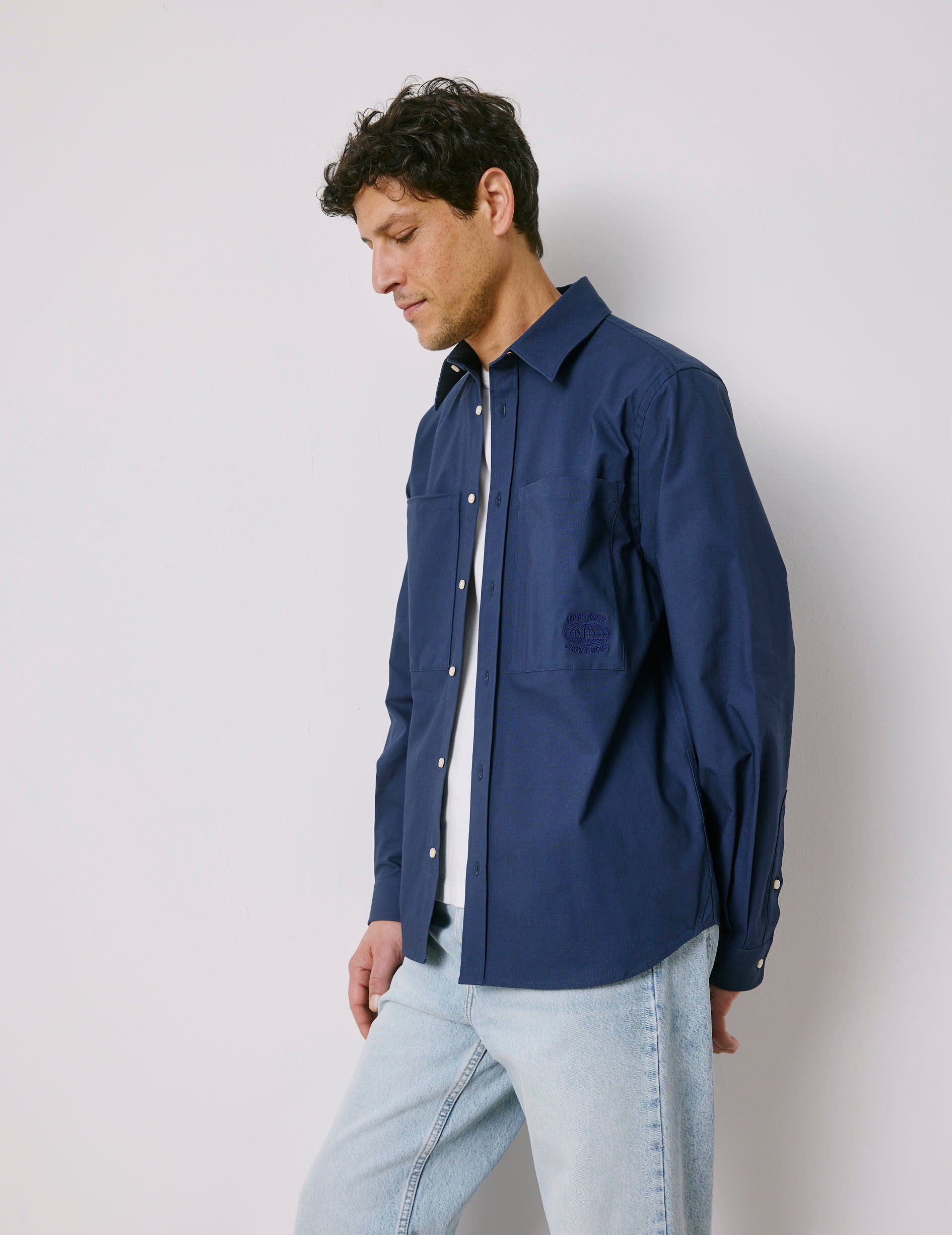 Néandro blue shirt - Ripstop - French Collar