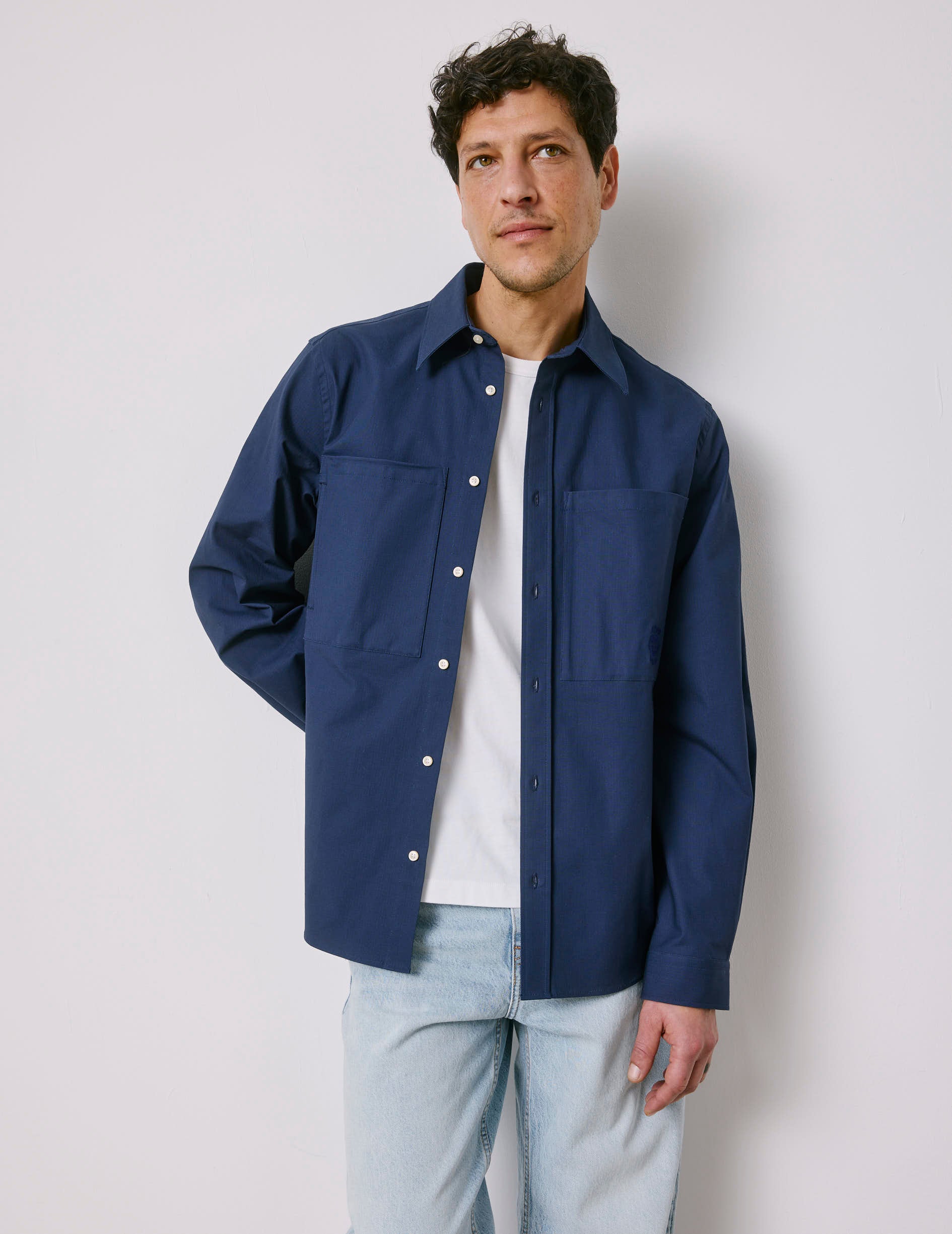 Néandro blue shirt - Ripstop - French Collar