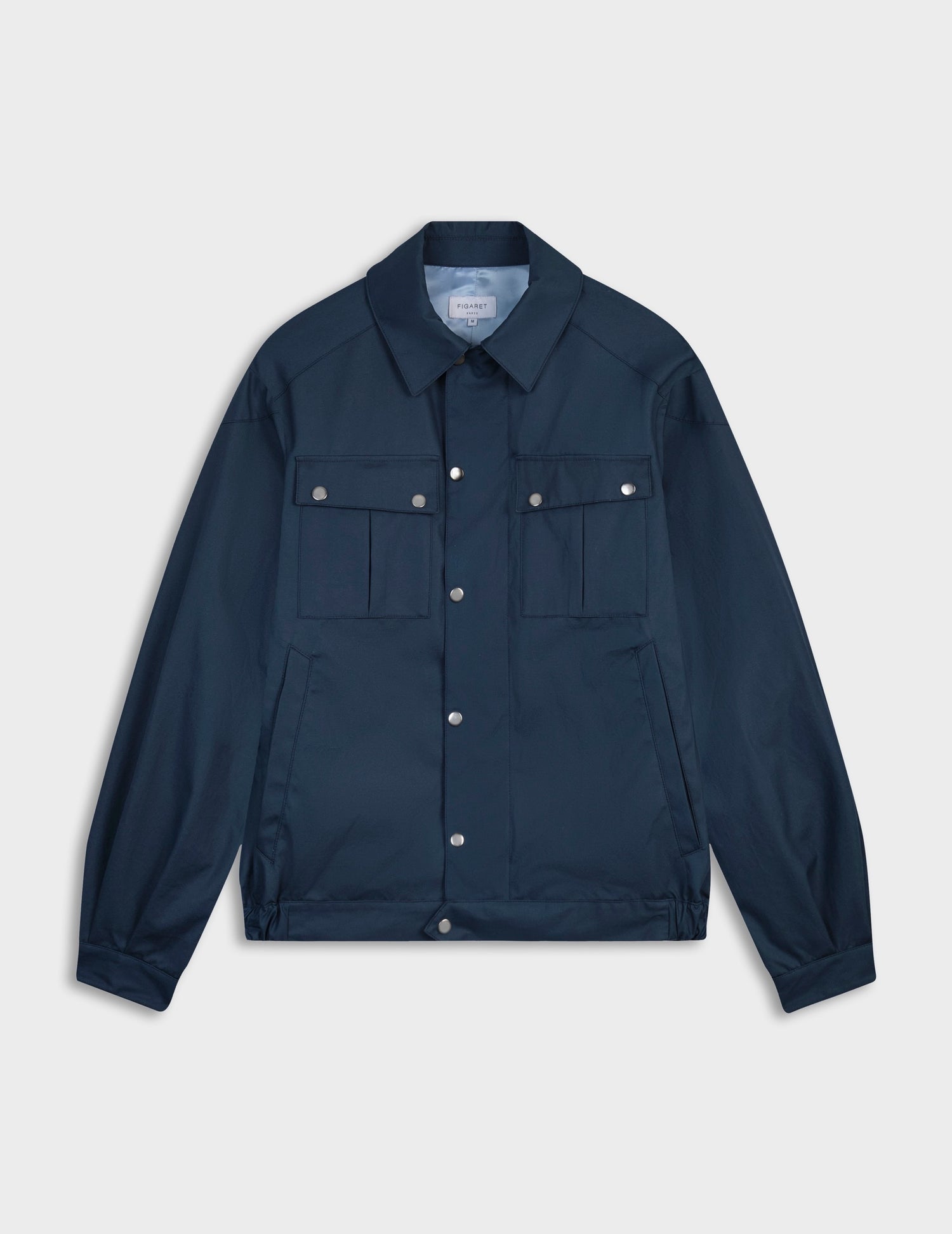 Nelson bomber jacket in navy cotton canvas