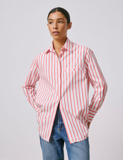Striped coral Nesrine shirt