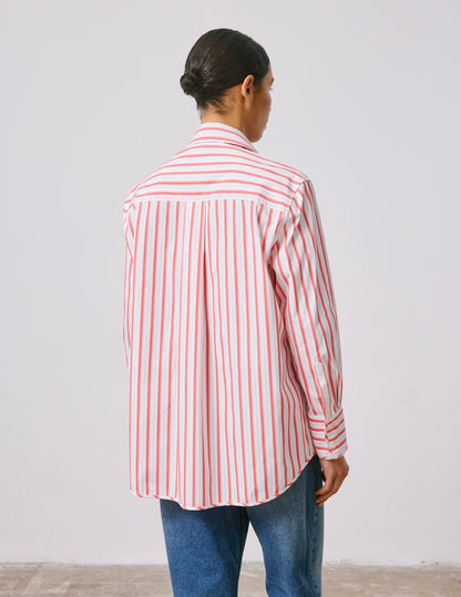 Striped coral Nesrine shirt