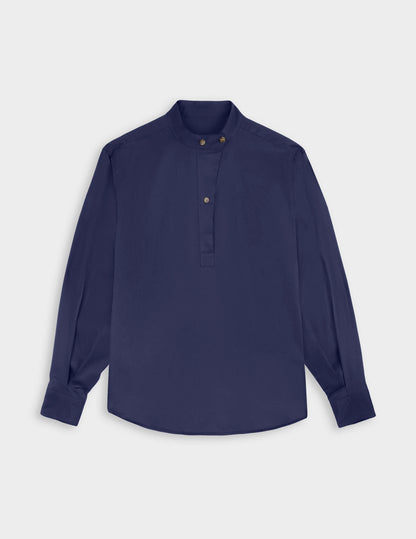 Striped navy Nessa popover shirt