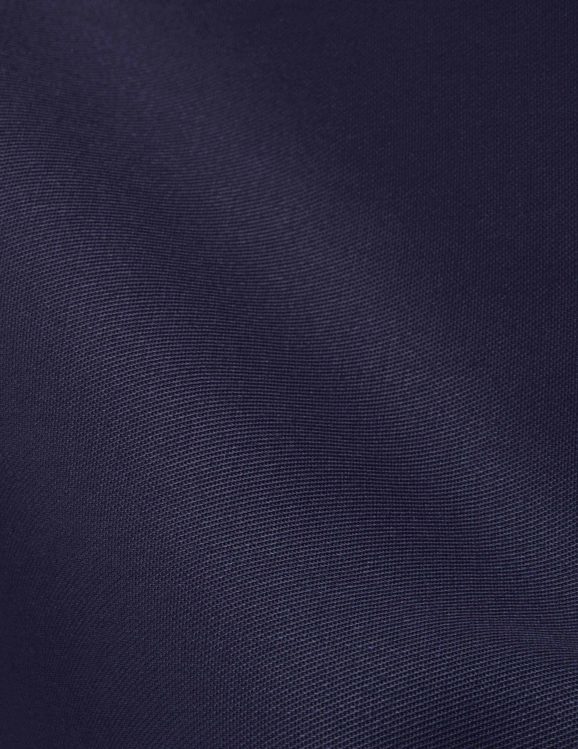 Striped navy Nessa popover shirt - Twill - Officer in deported point Collar
