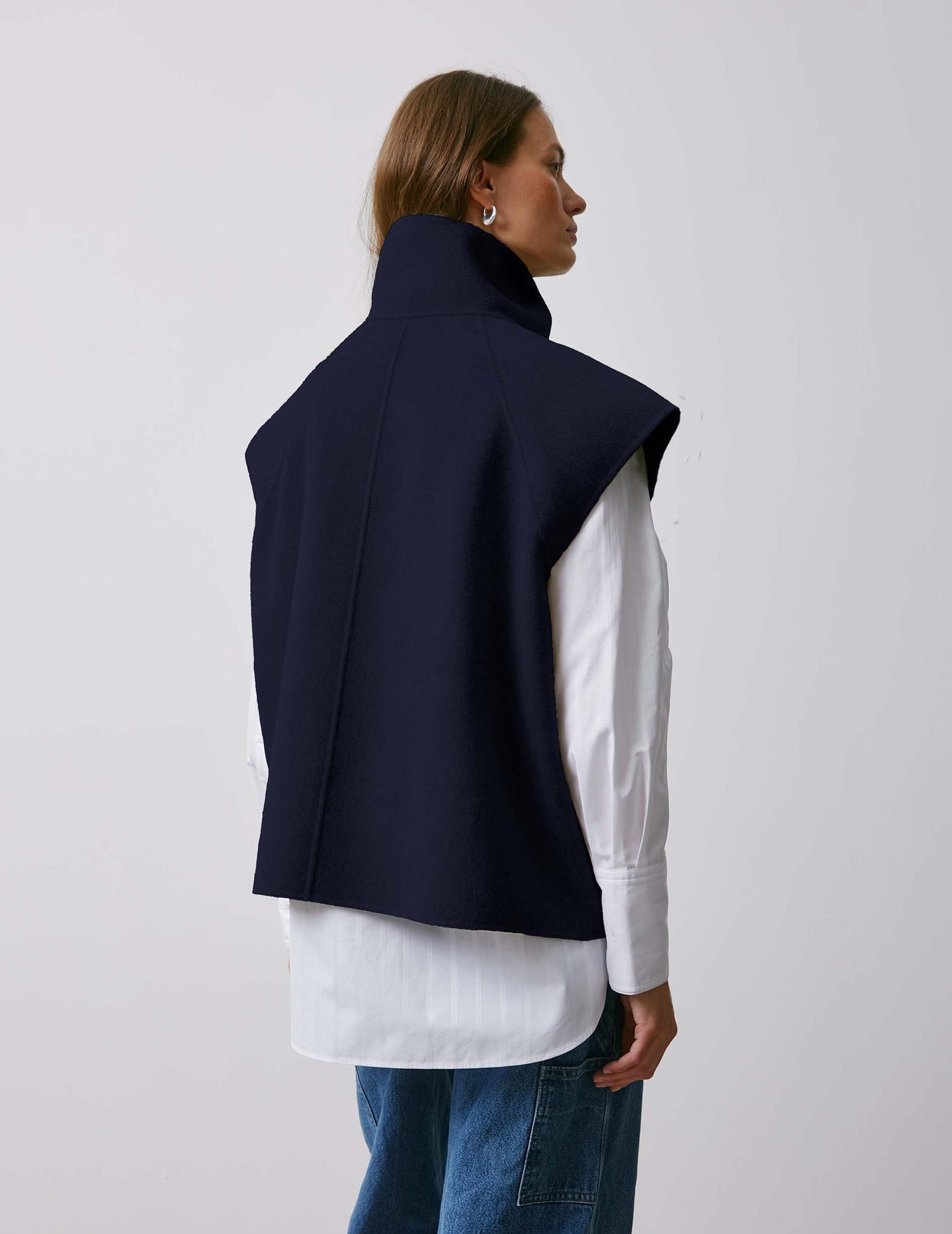 Neyla navy double-sided wool jacket