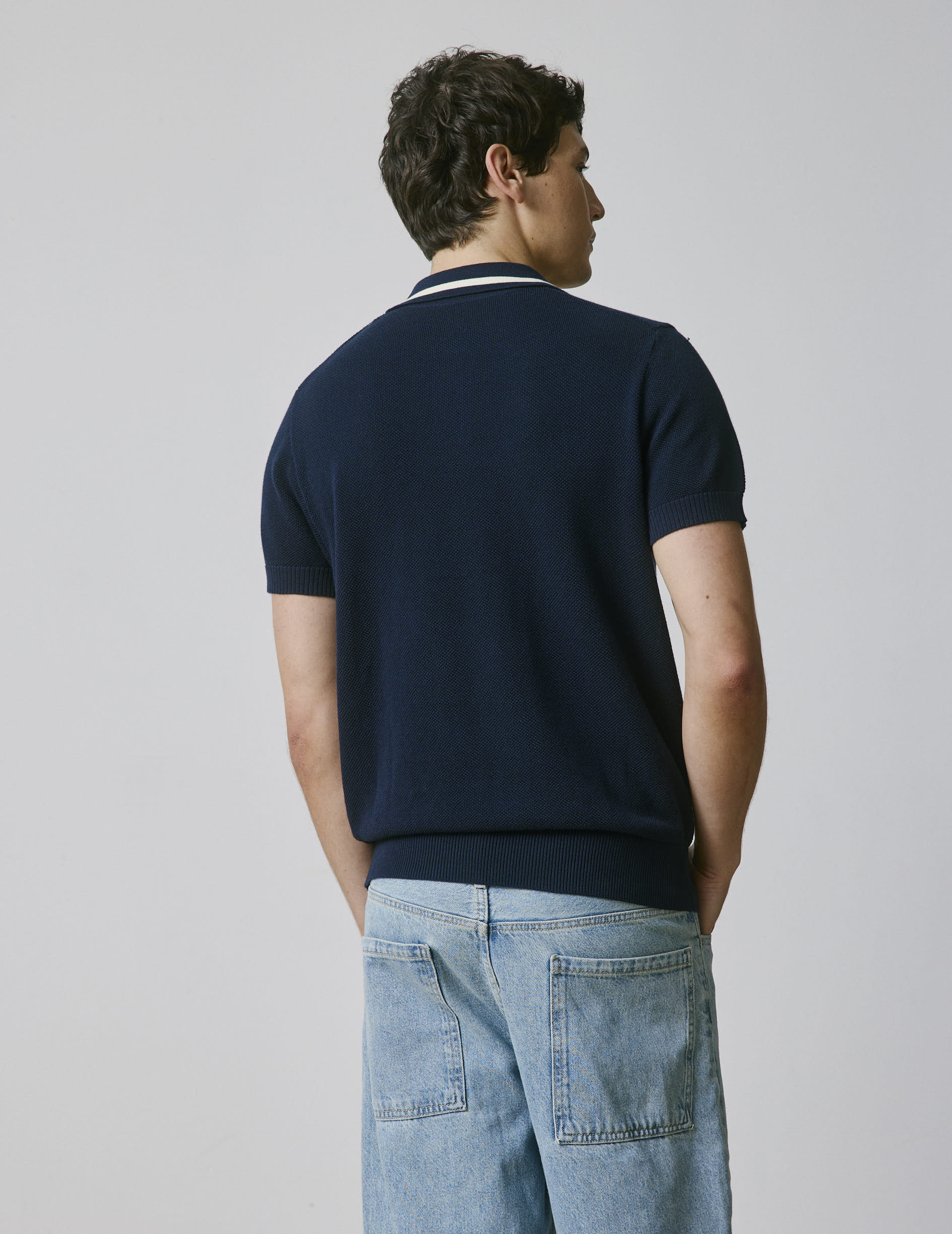 Nick navy cotton polo