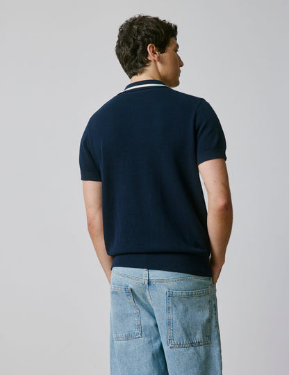 Nick navy cotton polo