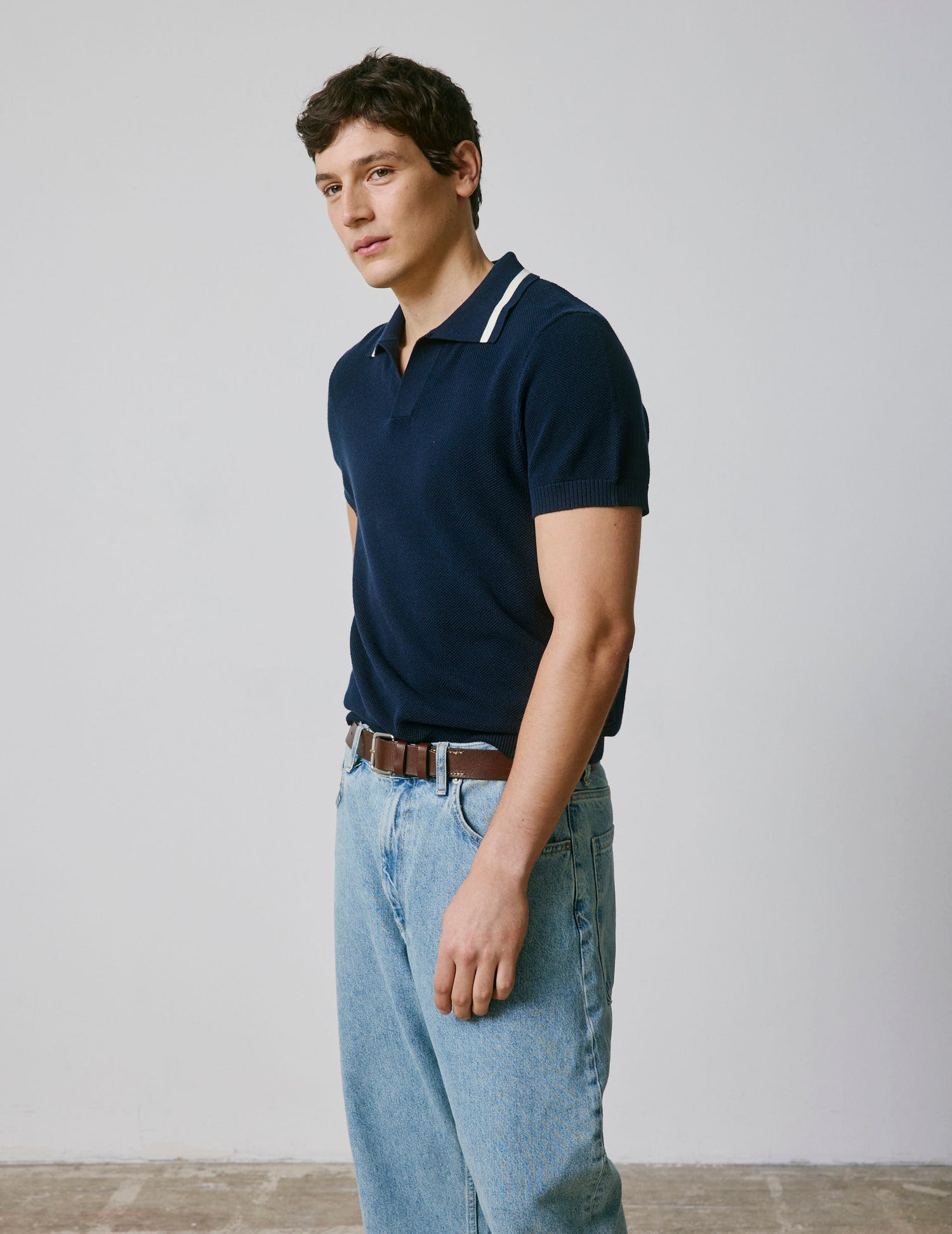 Nick navy cotton polo