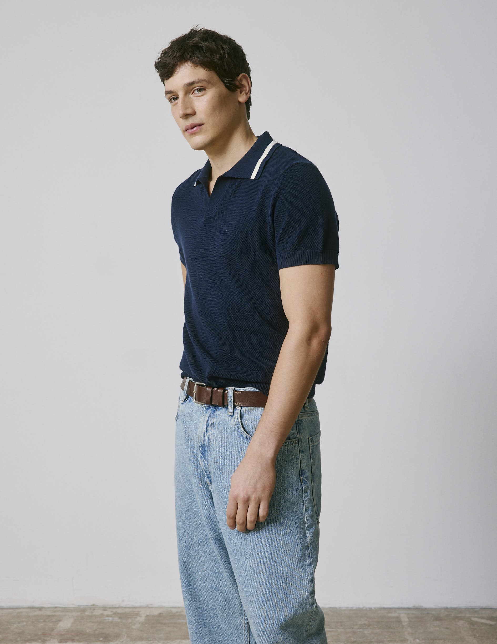 Nick navy cotton polo