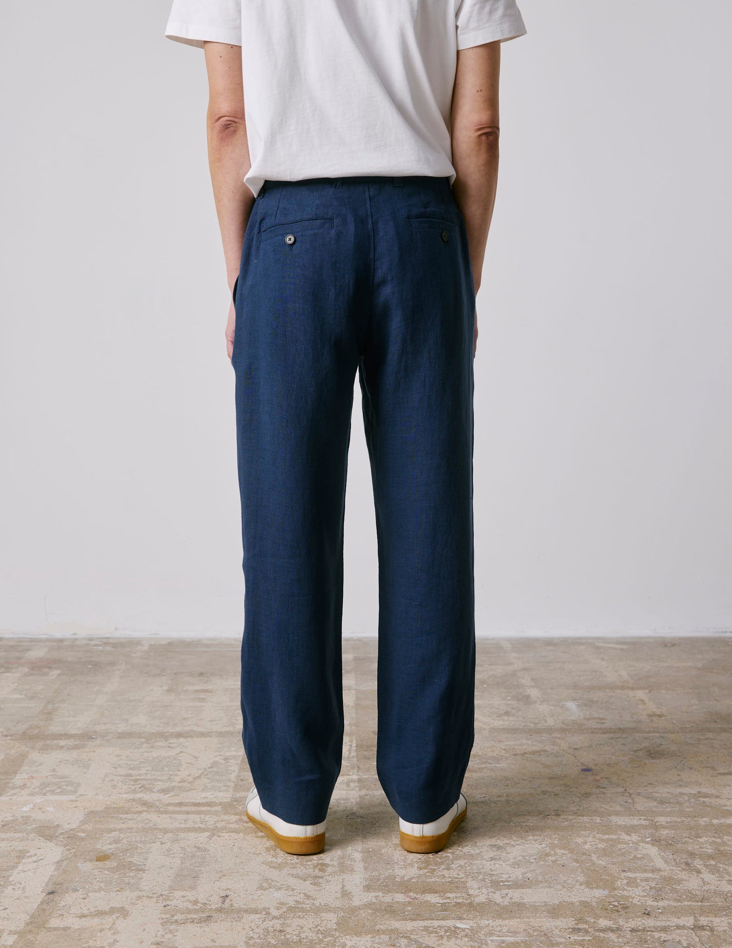 Navy linen Nicolaï pants