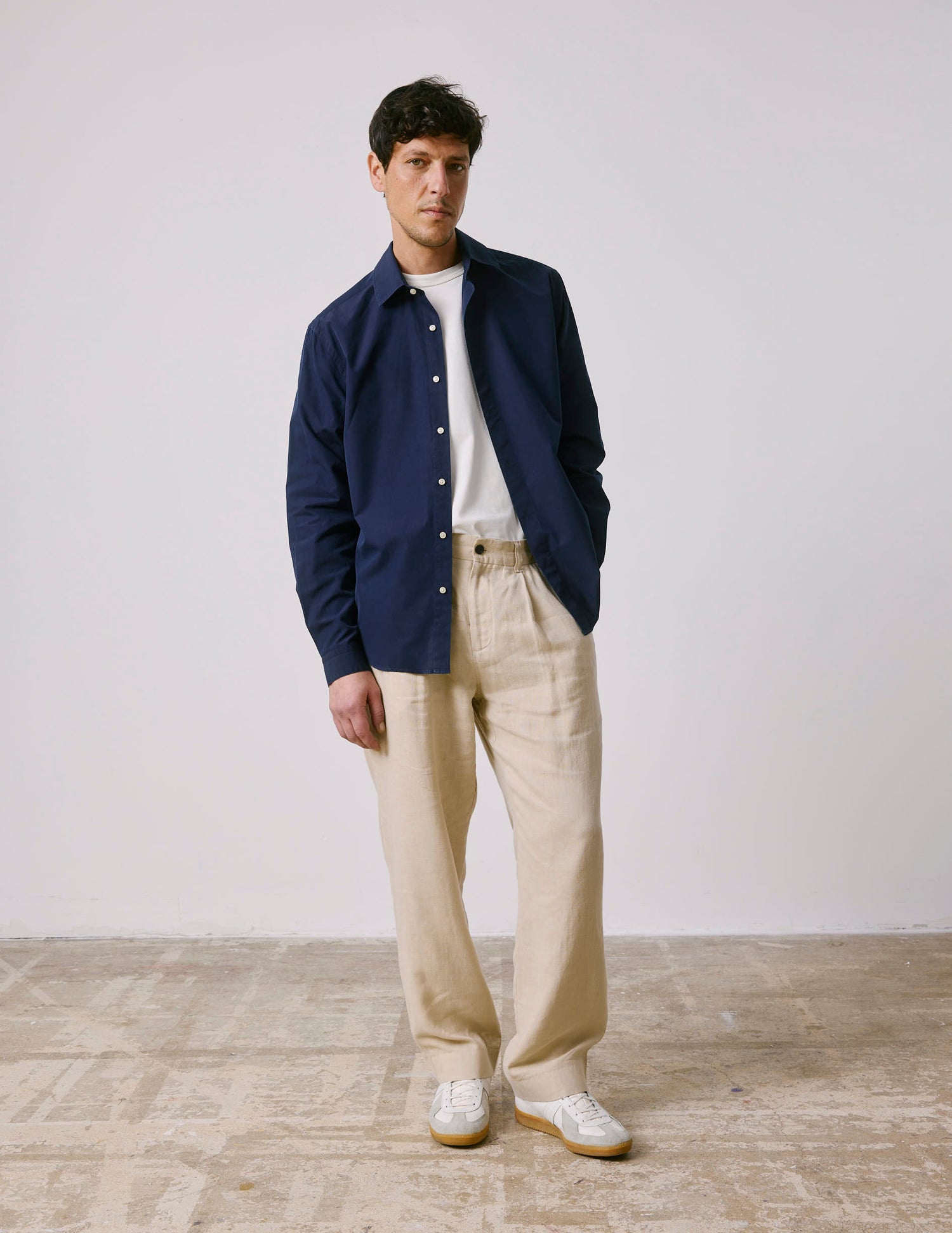 Light beige linen Nicolaï pants