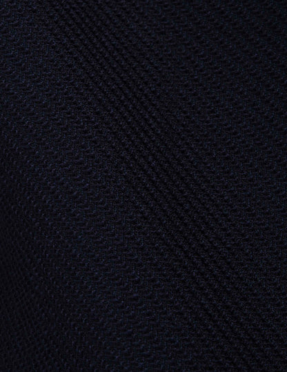 Blazer in plain navy virgin wool twill