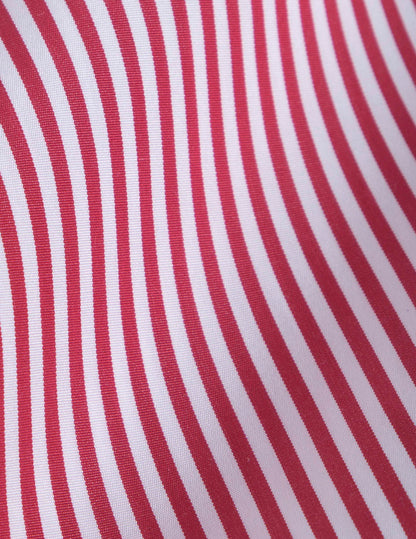 Cropped striped burgundy Ninon shirt 