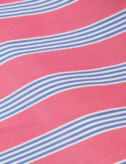 Nivine dress in striped dark pink poplin