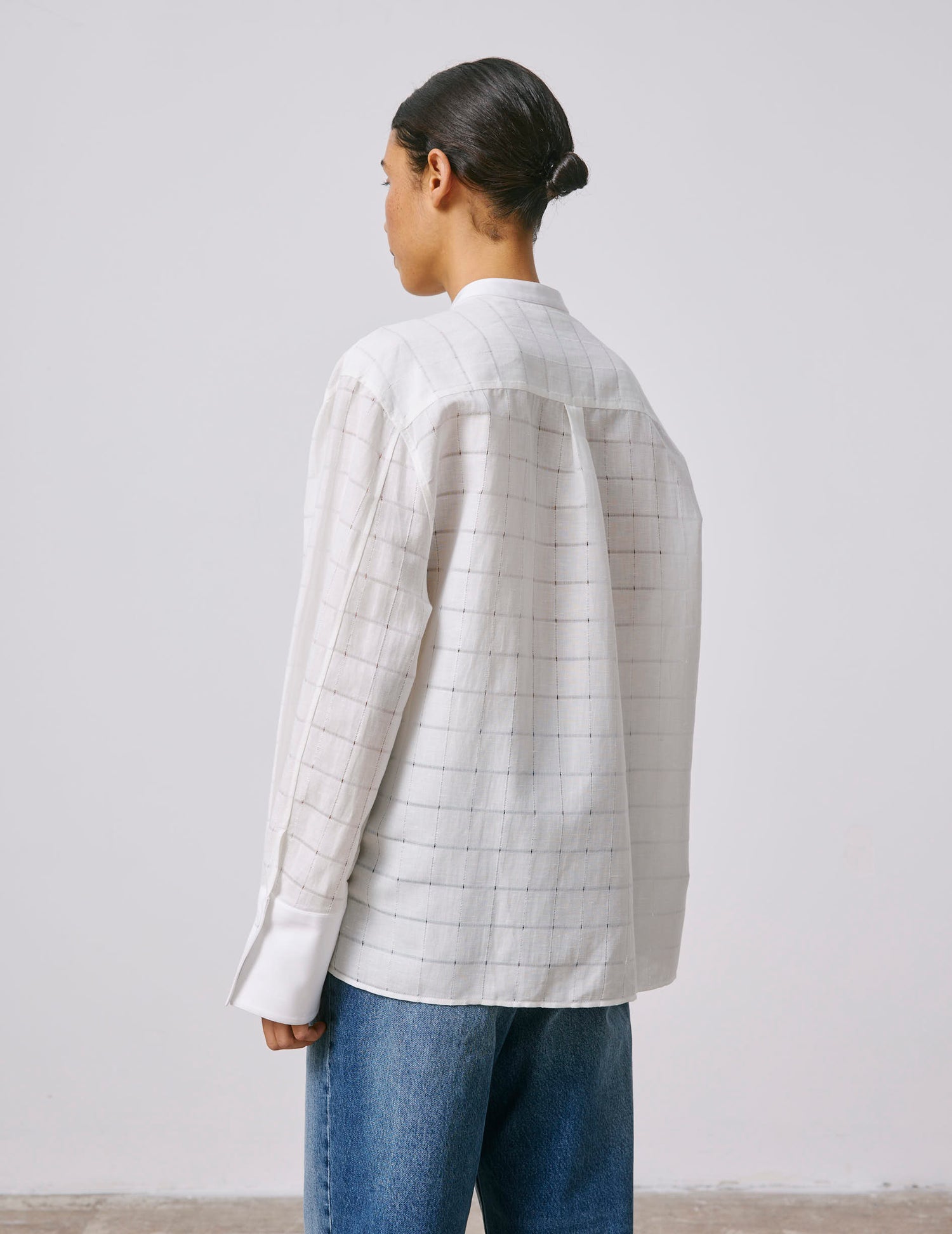 Ecru Noelise shirt - Openwork - Officer Collar#3