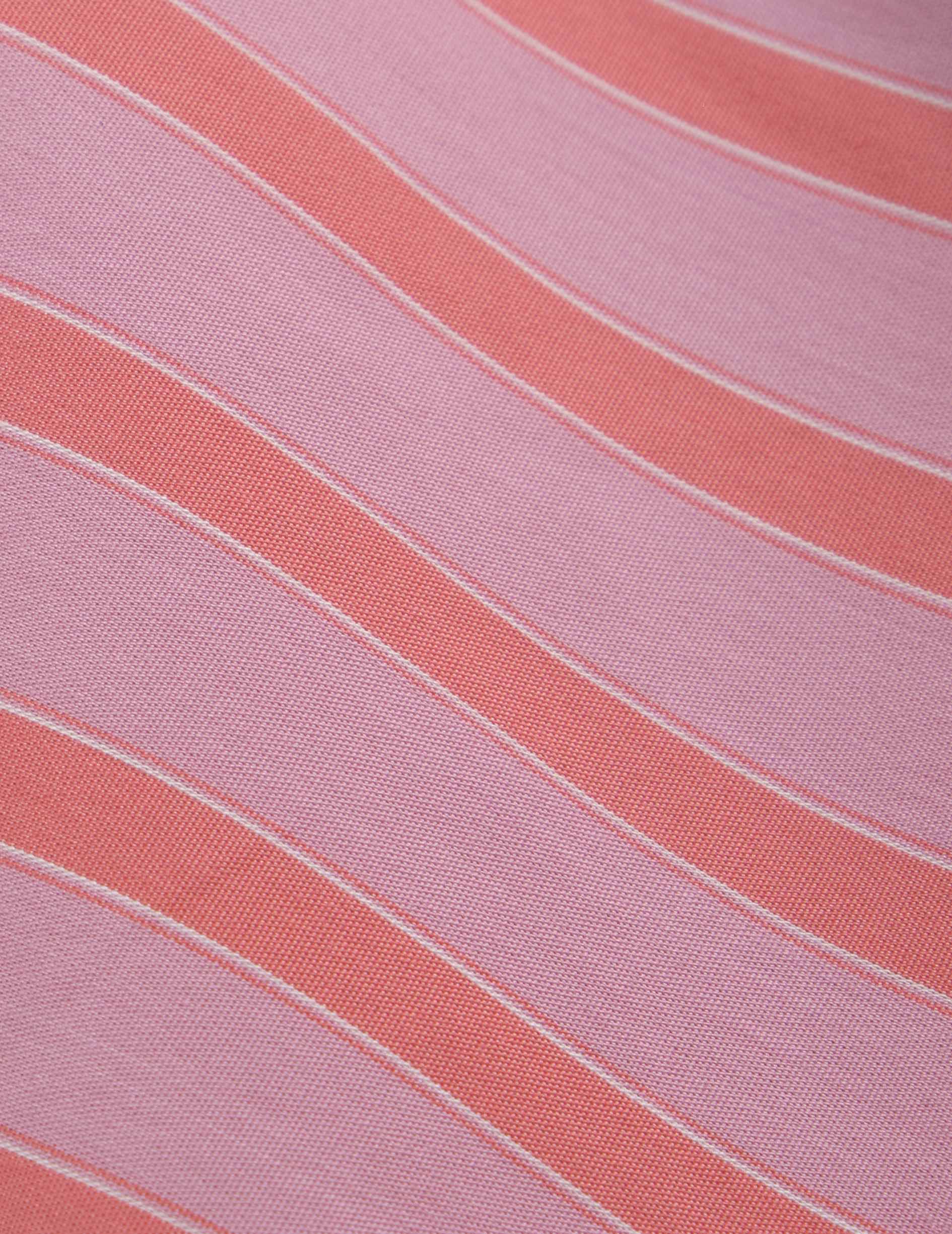 Striped pink Noémia shirt - Poplin - Shirt Collar