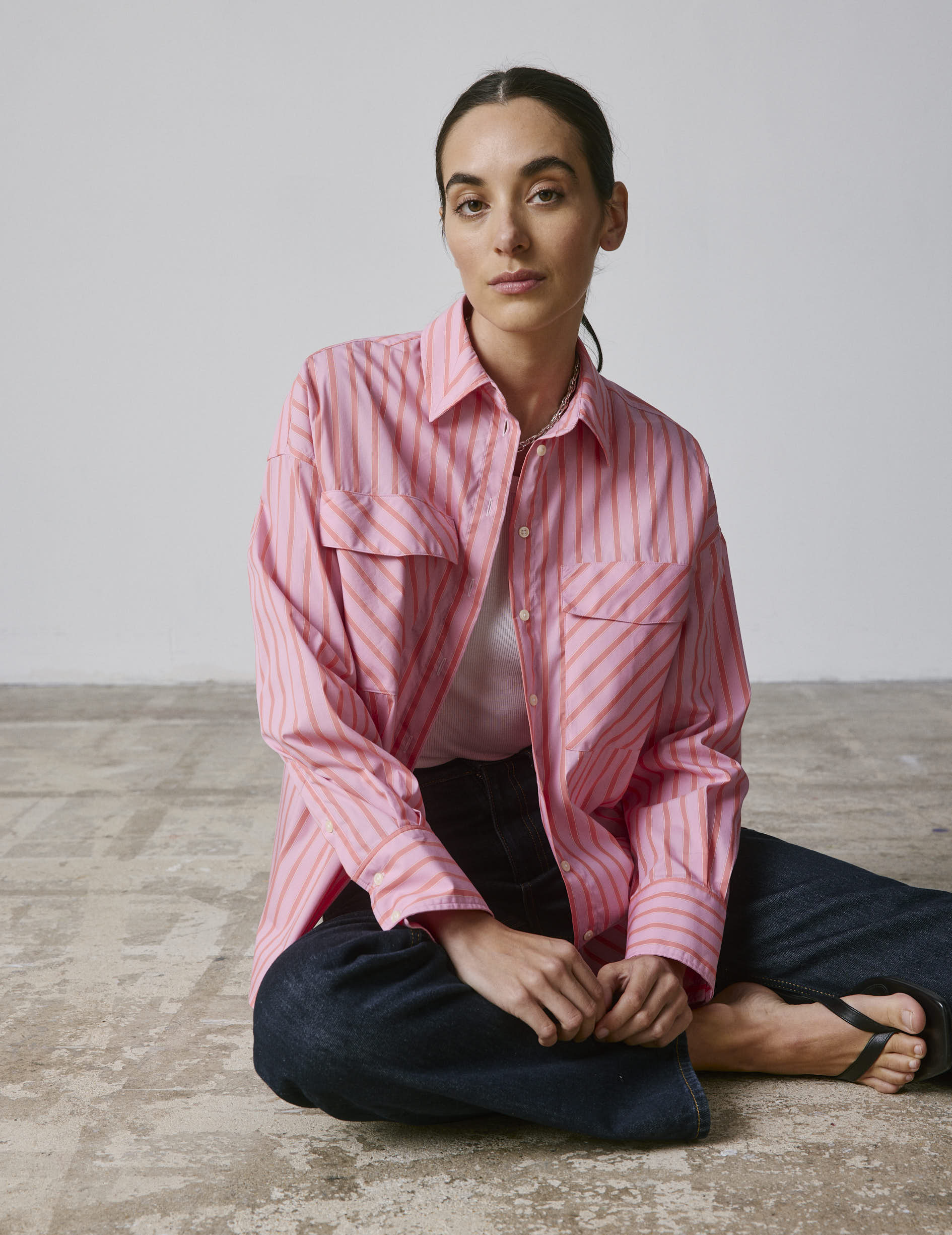 Striped pink Noémia shirt