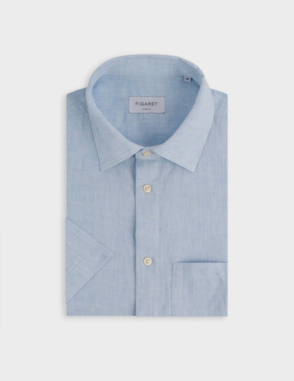 Nolhann light blue linen shirt