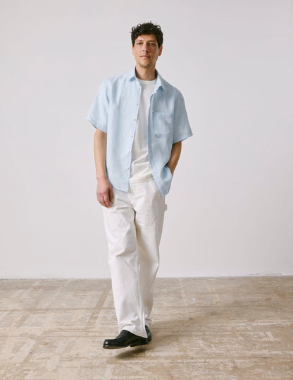 Nolhann light blue linen shirt