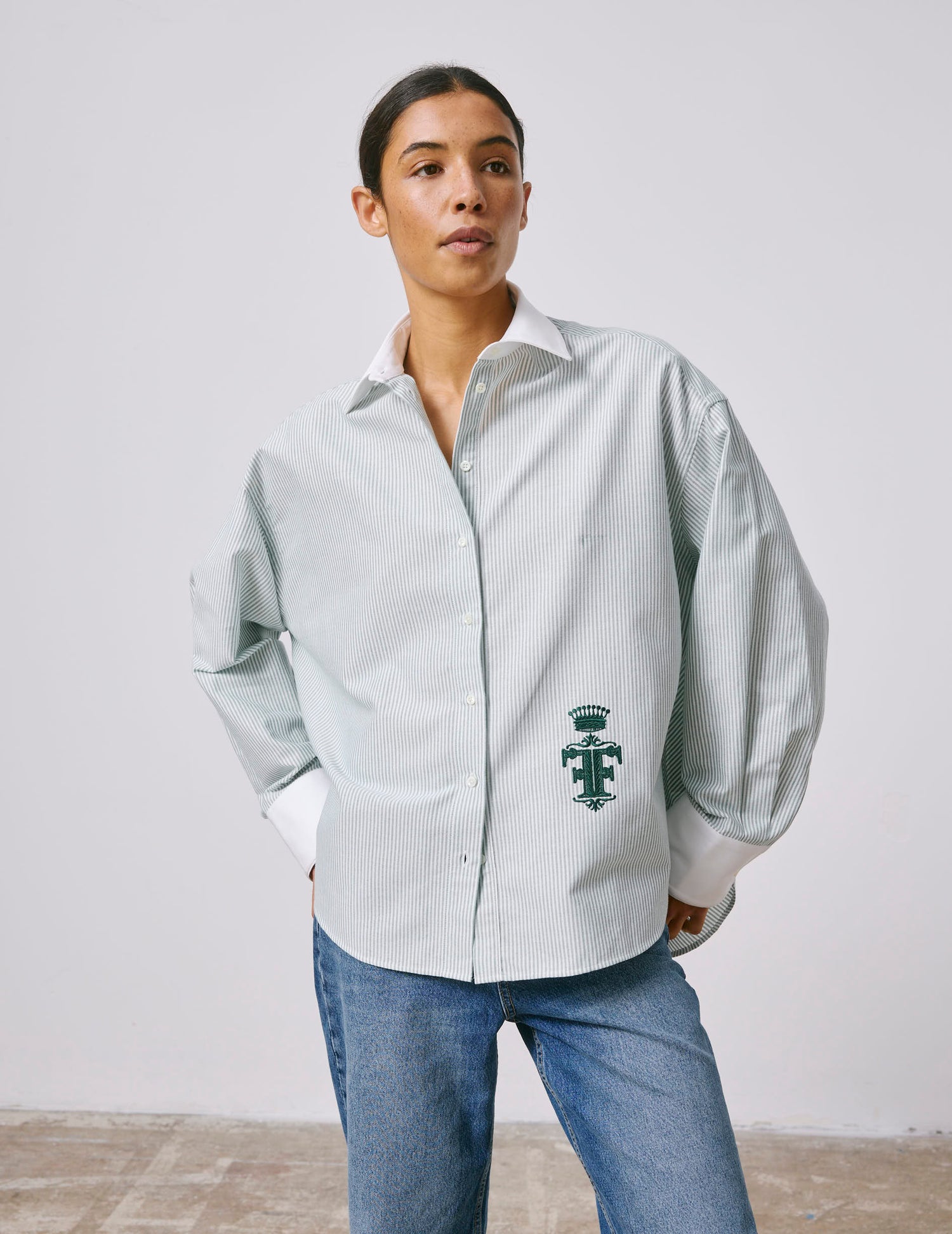 Green Nolita shirt - Oxford - Shirt Collar