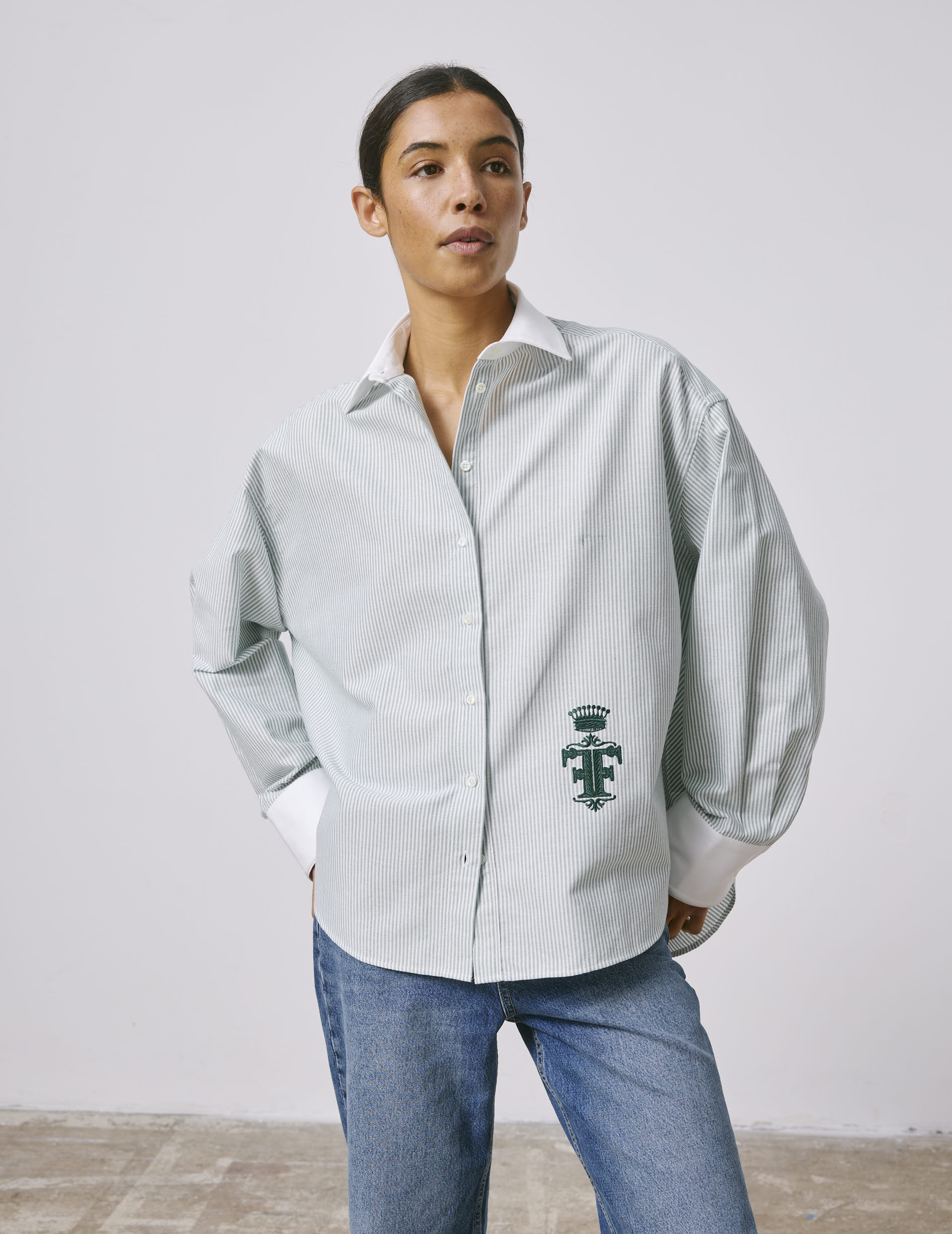 Green Nolita shirt - Oxford - Shirt Collar