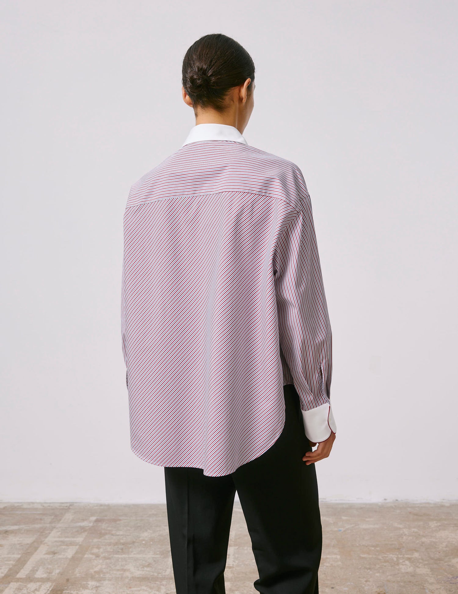 Burgundy Nolita shirt - Poplin - Shirt Collar#2