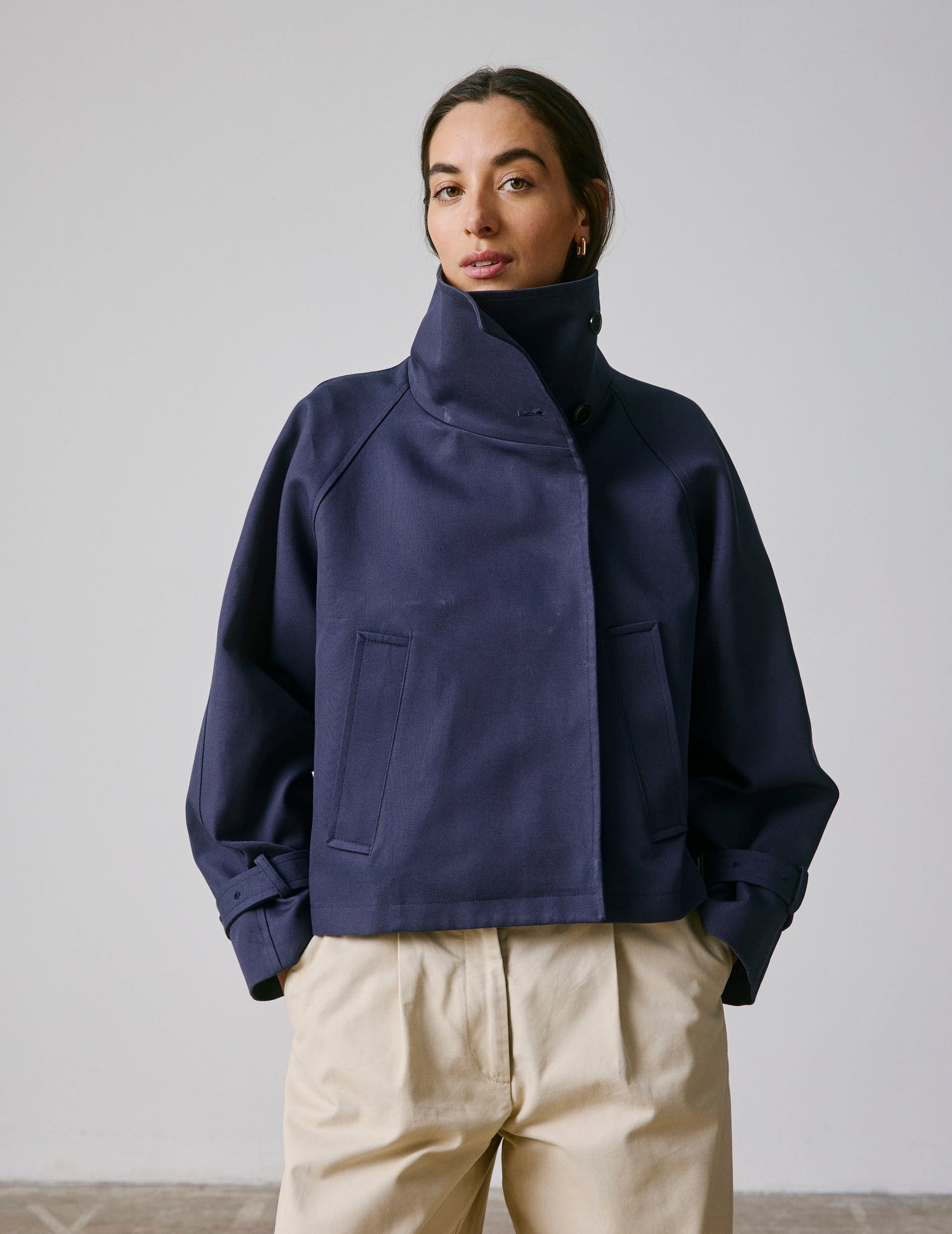 Nolwenn navy trench - Canvas