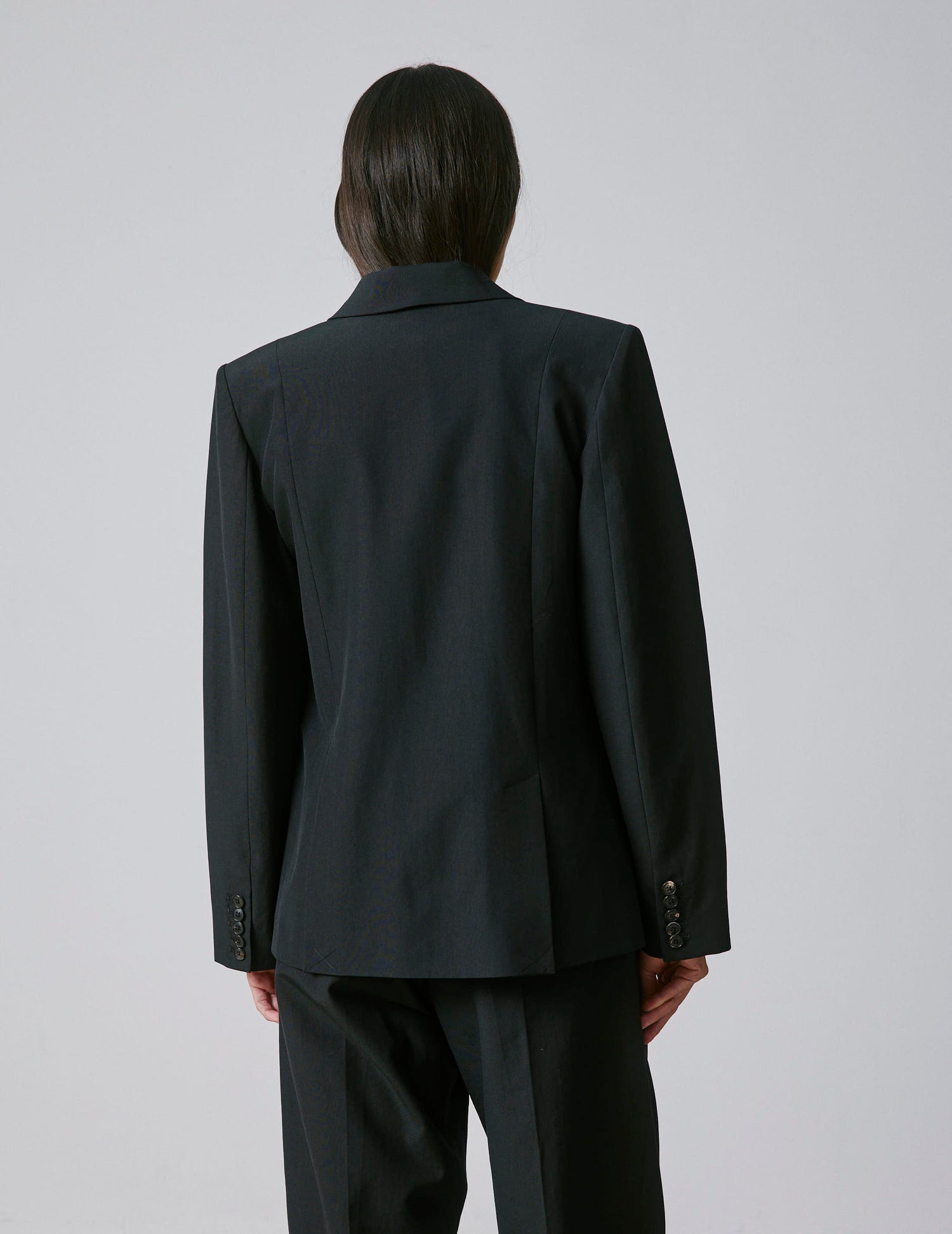 Black virgin wool Nora suit jacket