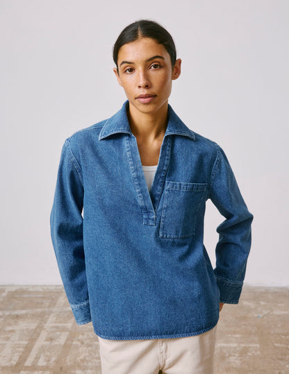 Navy denim Norelie overshirt