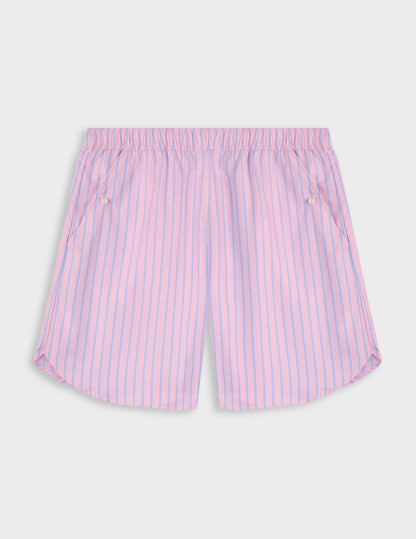 Pink striped oxford Norine shorts